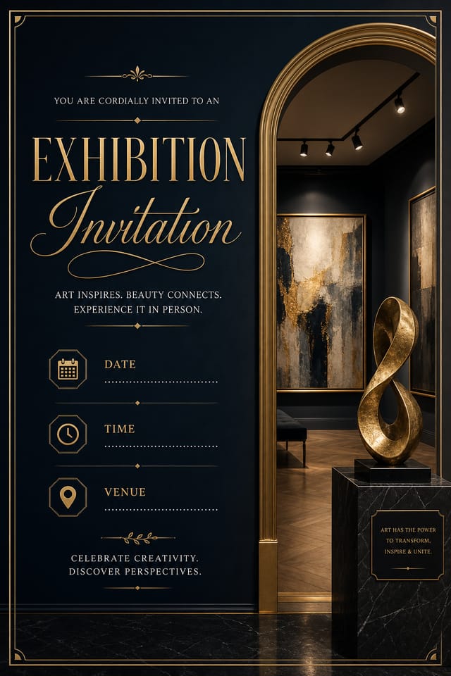 Exhibition Invitation — elegant style invitation card