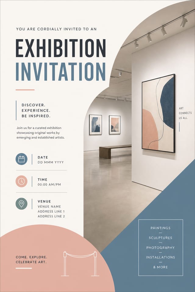 Exhibition Invitation — modern style invitation card