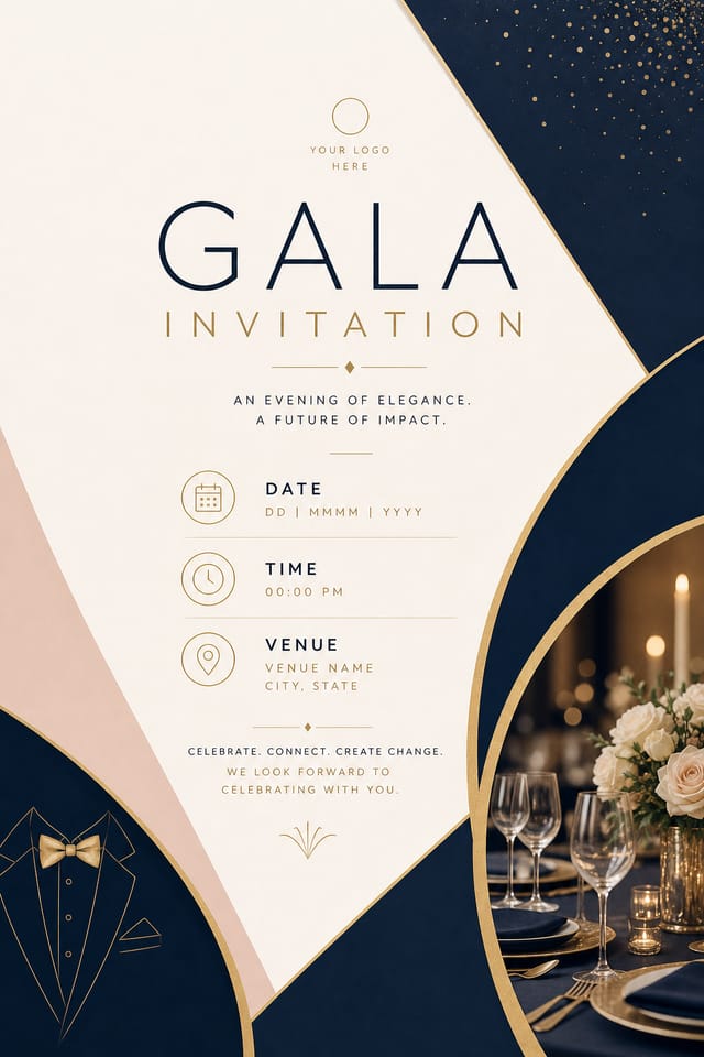 Gala Invitation — modern style invitation card