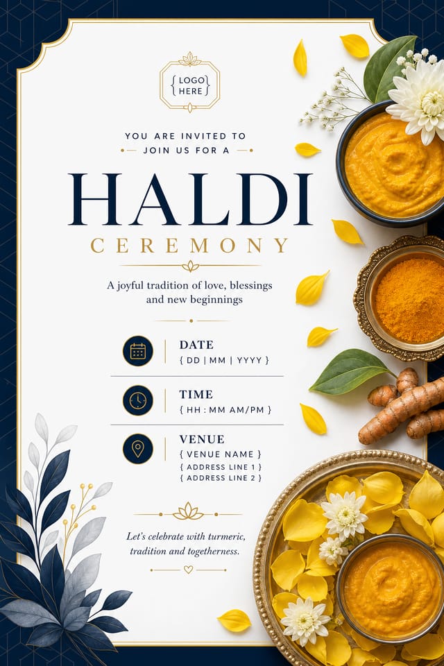 Haldi Invitation — corporate style invitation card