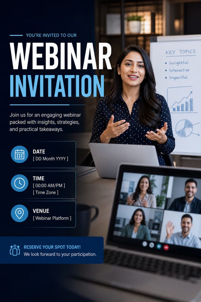 Webinar Invitation — photo-realistic style invitation card