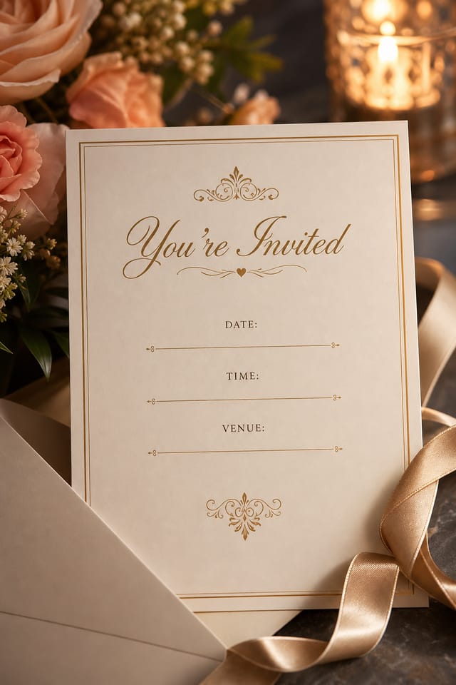 Invitation — photo-realistic style invitation card