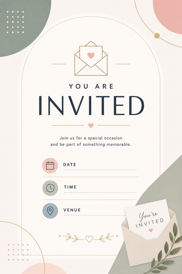 Invitation — modern style invitation card