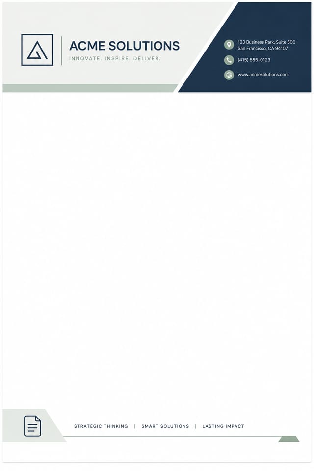 Membrete — modern style letterhead