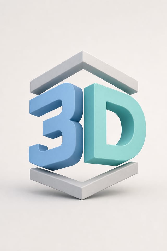 3D Logo — modern style logo concept