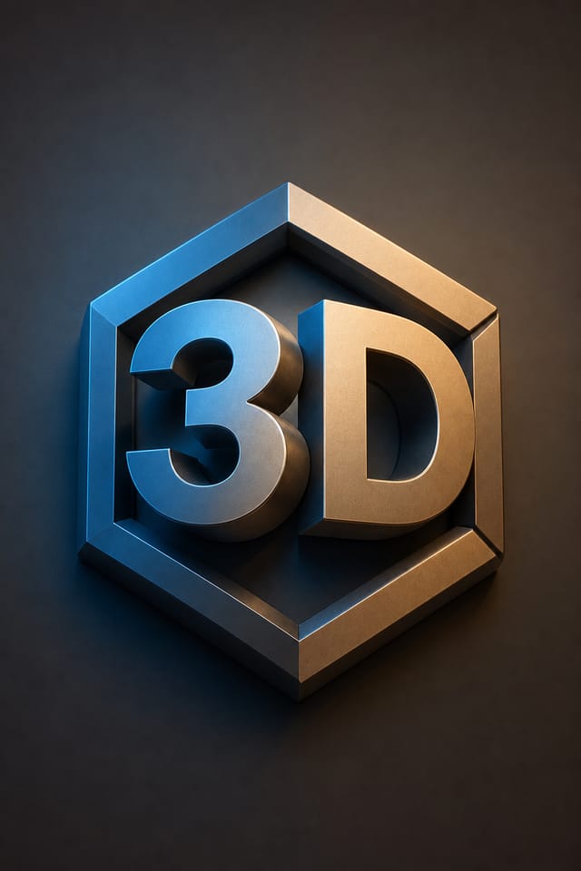 3D Logo — photo-realistic style logo concept