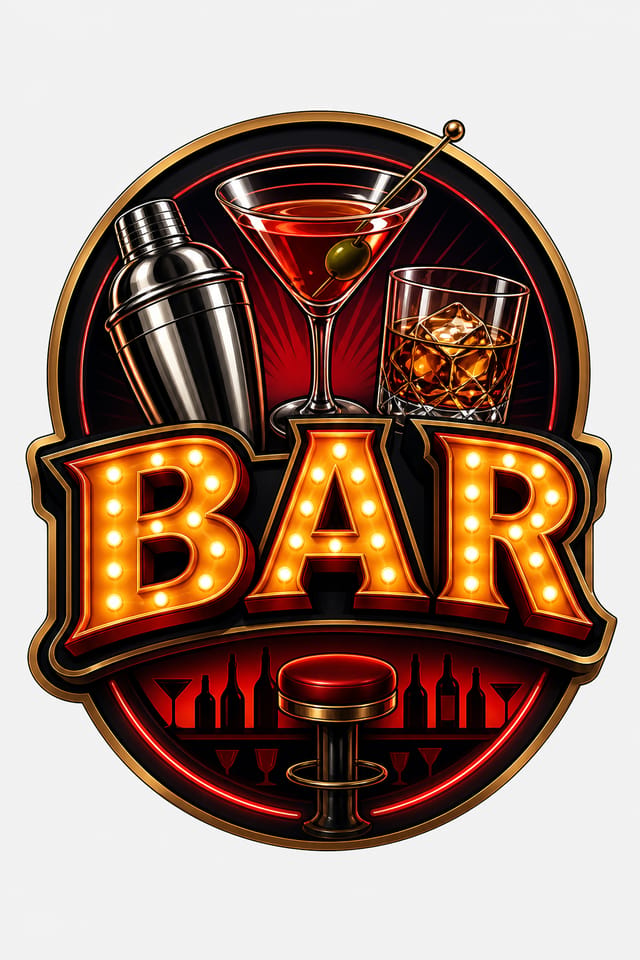 Bar Logo — vibrant style logo concept
