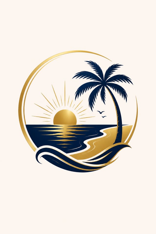 Beach Logo — elegant style logo concept