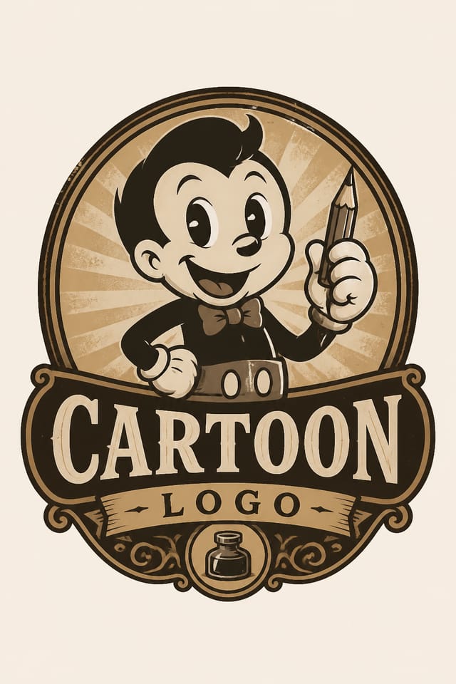 Cartoon Logo — vintage style logo concept