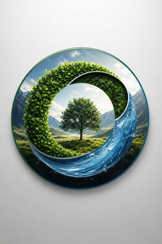 Circular Logo — photo-realistic style logo concept