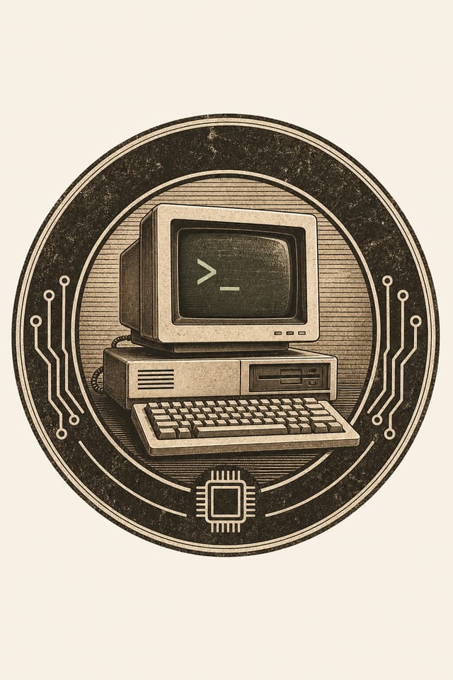 Computer Logo — vintage style logo concept