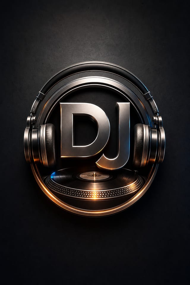DJ Logo — photo-realistic style logo concept