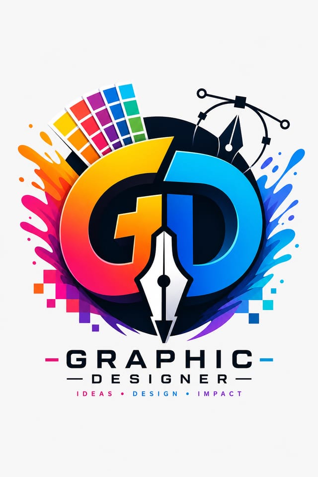 Grafikdesigner-Logo — vibrant style logo concept