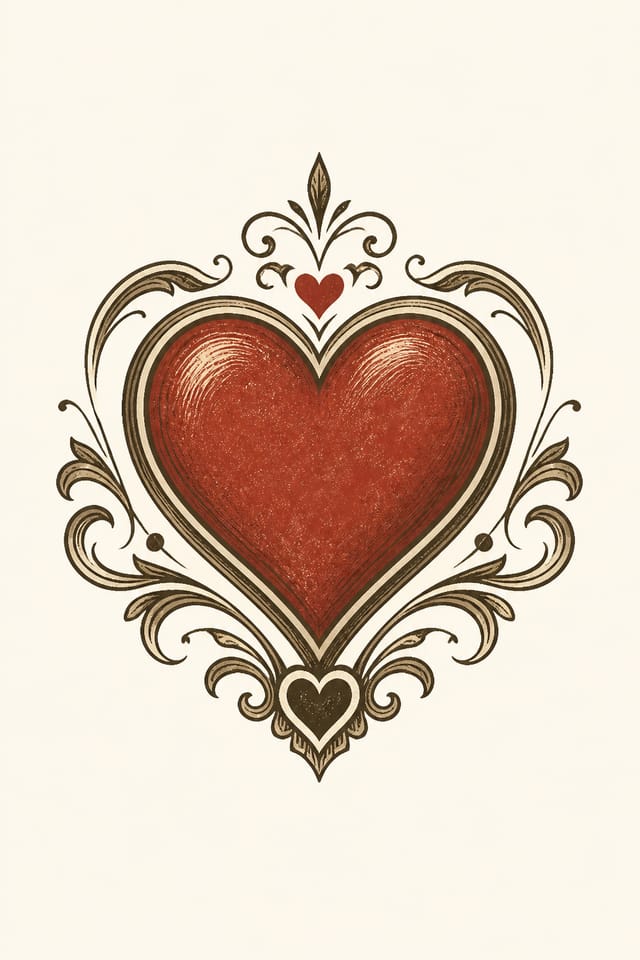 Heart Logo — vintage style logo concept