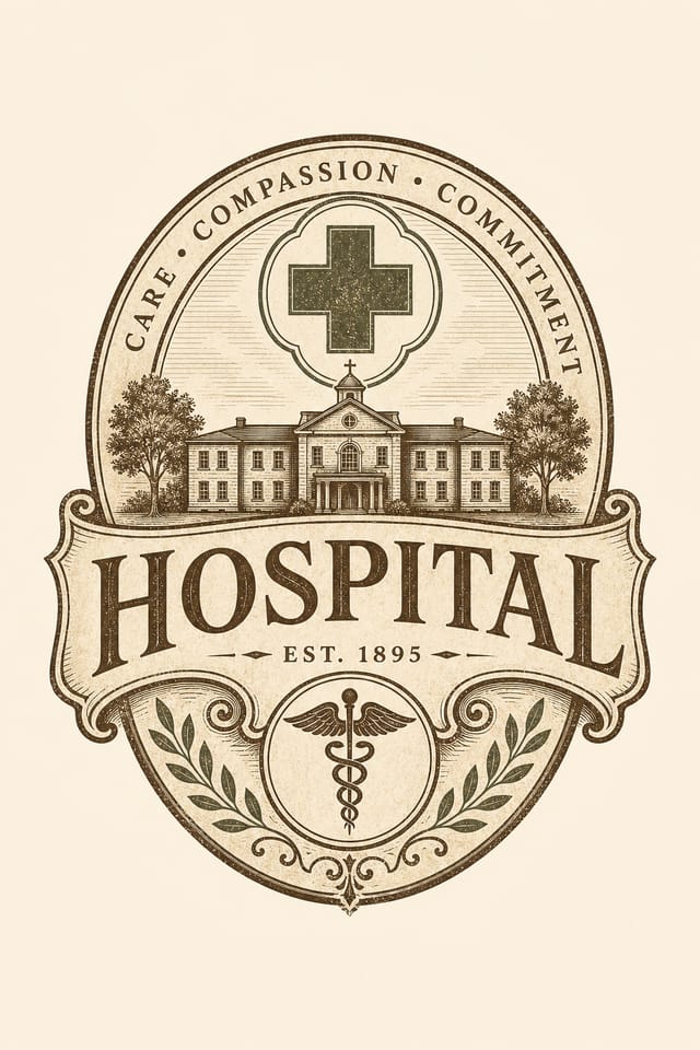Hospital Logo — vintage style logo concept
