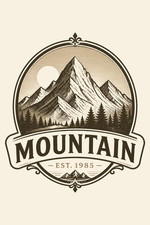 Mountain Logo — vintage style logo concept