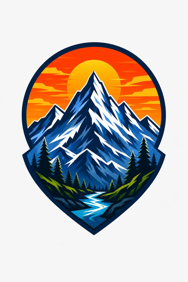 Mountain Logo — vibrant style logo concept