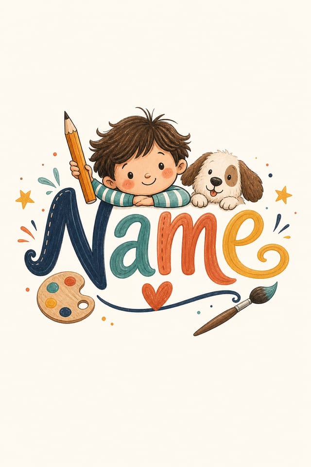 Name Logo — illustration style logo concept
