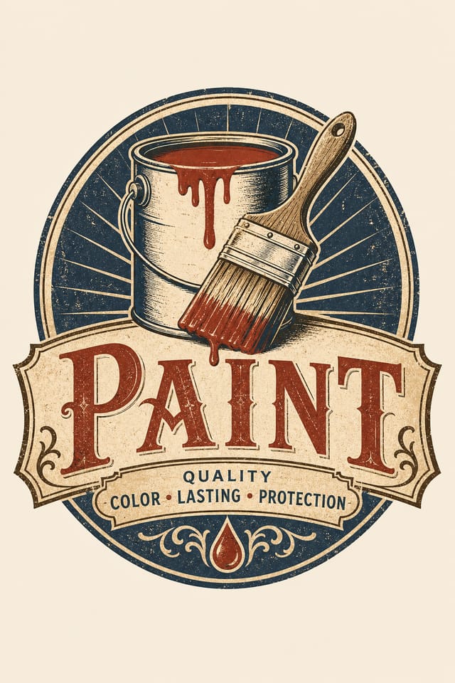 Paint Logo — vintage style logo concept