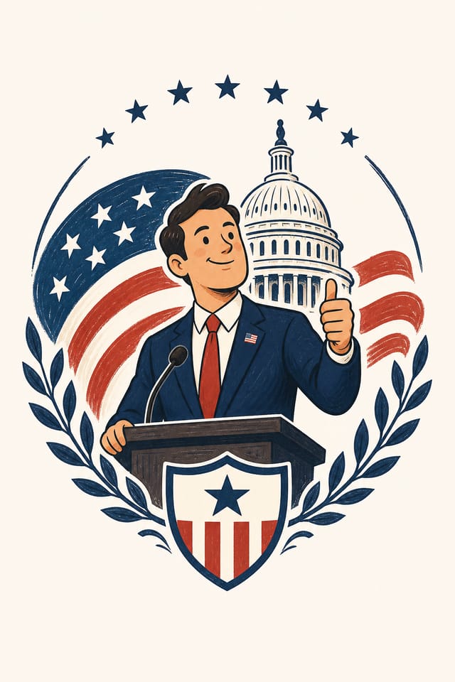 Political Logo — illustration style logo concept