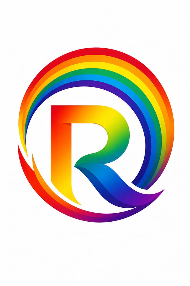 Rainbow Logo — vibrant style logo concept