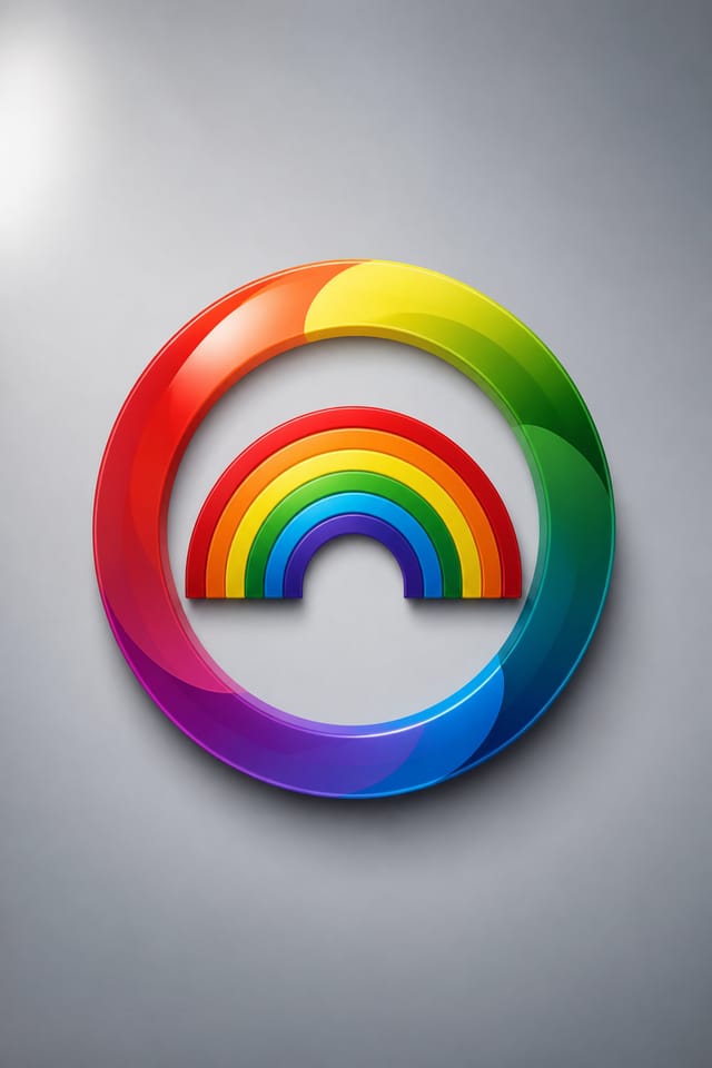 Rainbow Logo — photo-realistic style logo concept