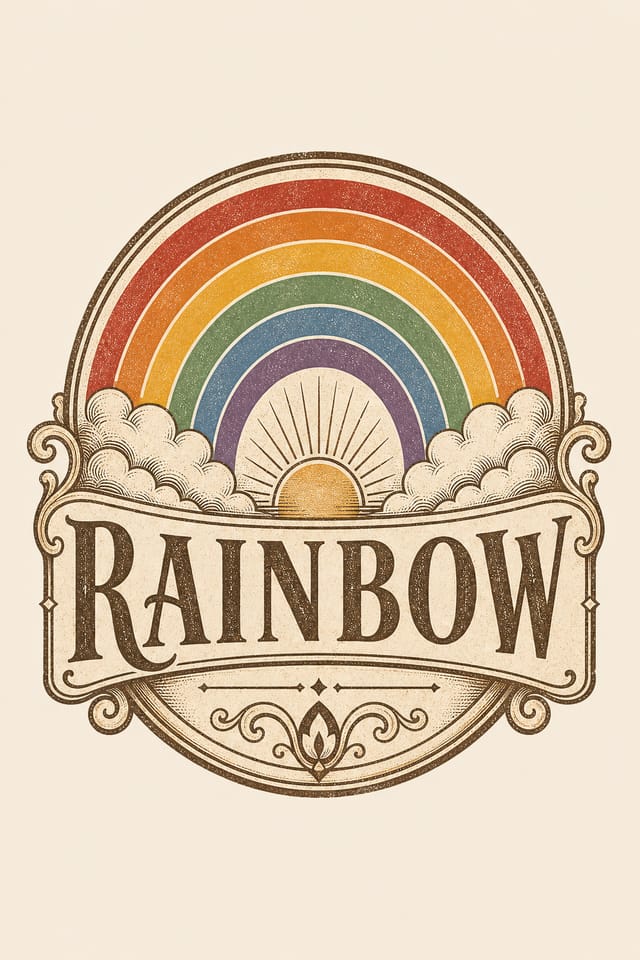 Rainbow Logo — vintage style logo concept