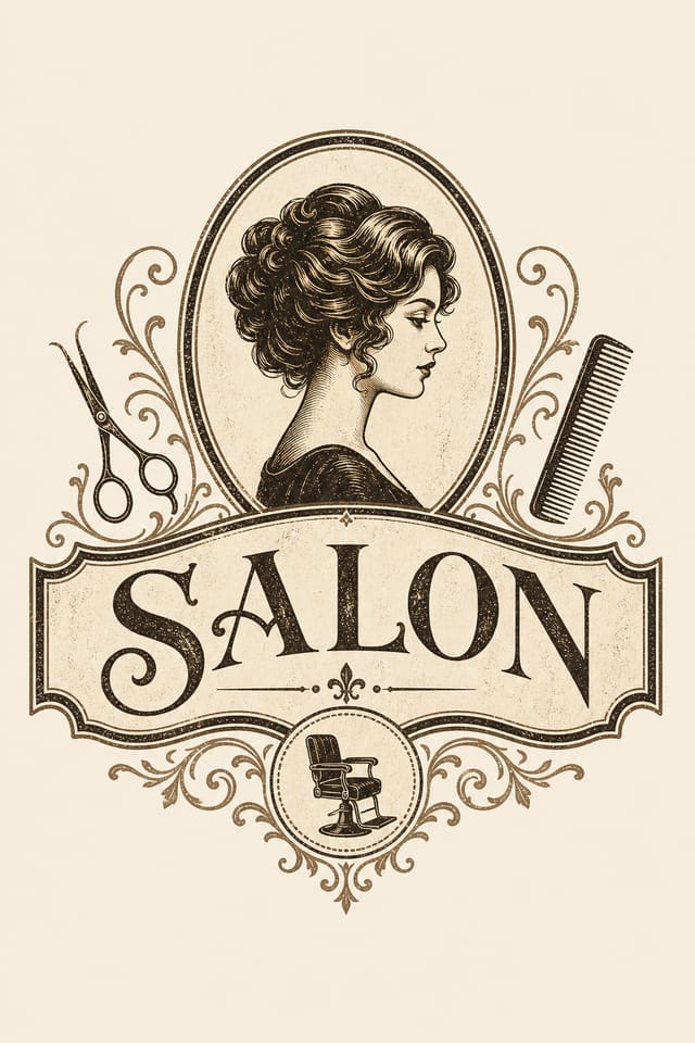 Salon Logo — vintage style logo concept