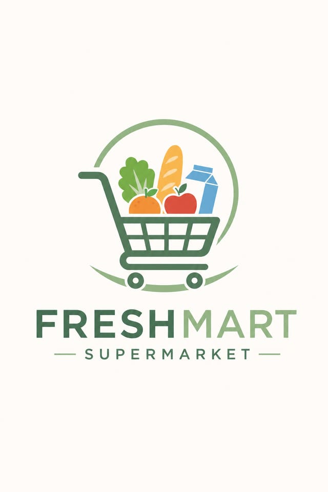 Supermarket Logo — modern style logo concept