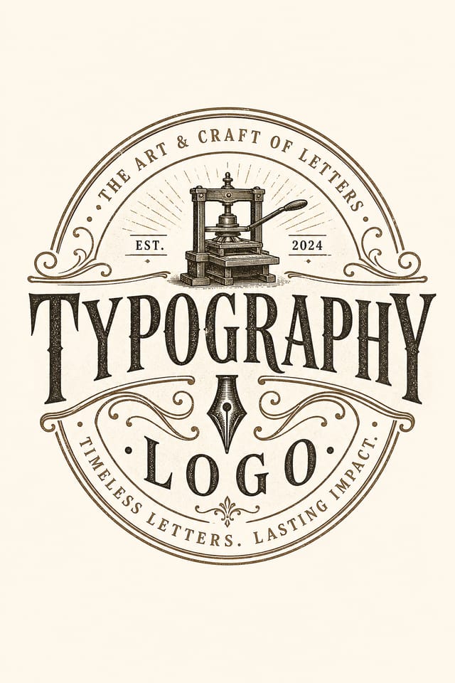 Typography Logo — vintage style logo concept