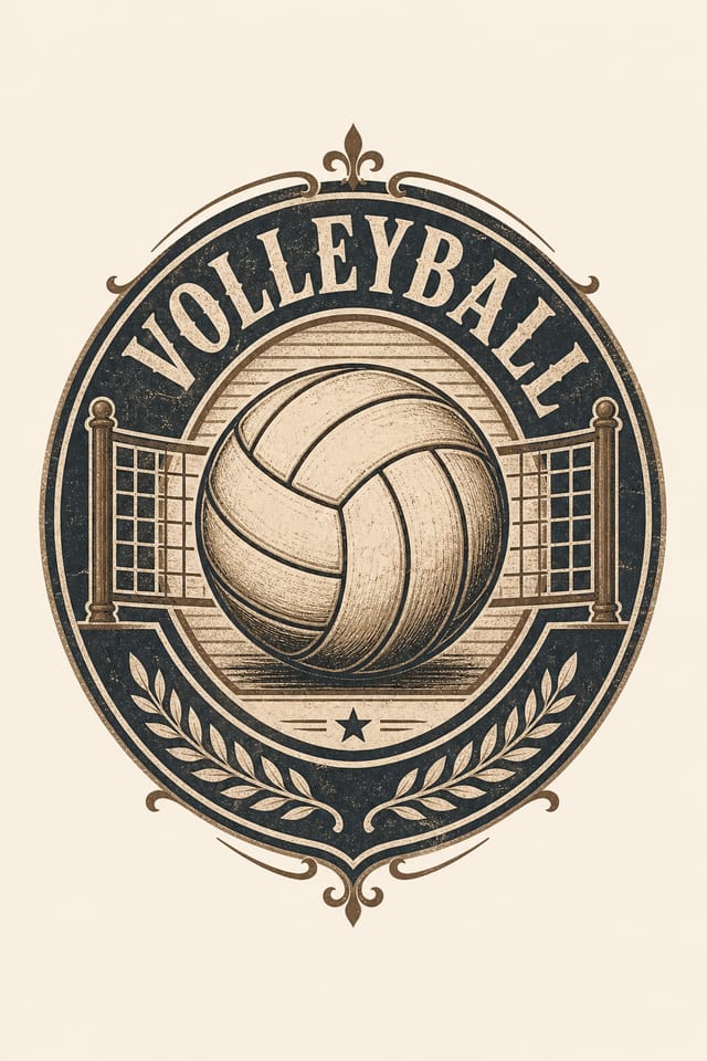 Volleyball Logo — vintage style logo concept