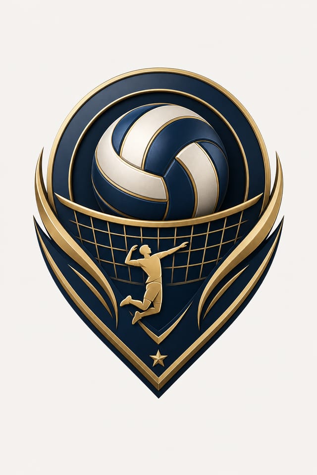 Volleyball Logo — elegant style logo concept
