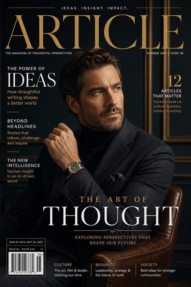 Article Magazine Cover — elegant style magazine cover
