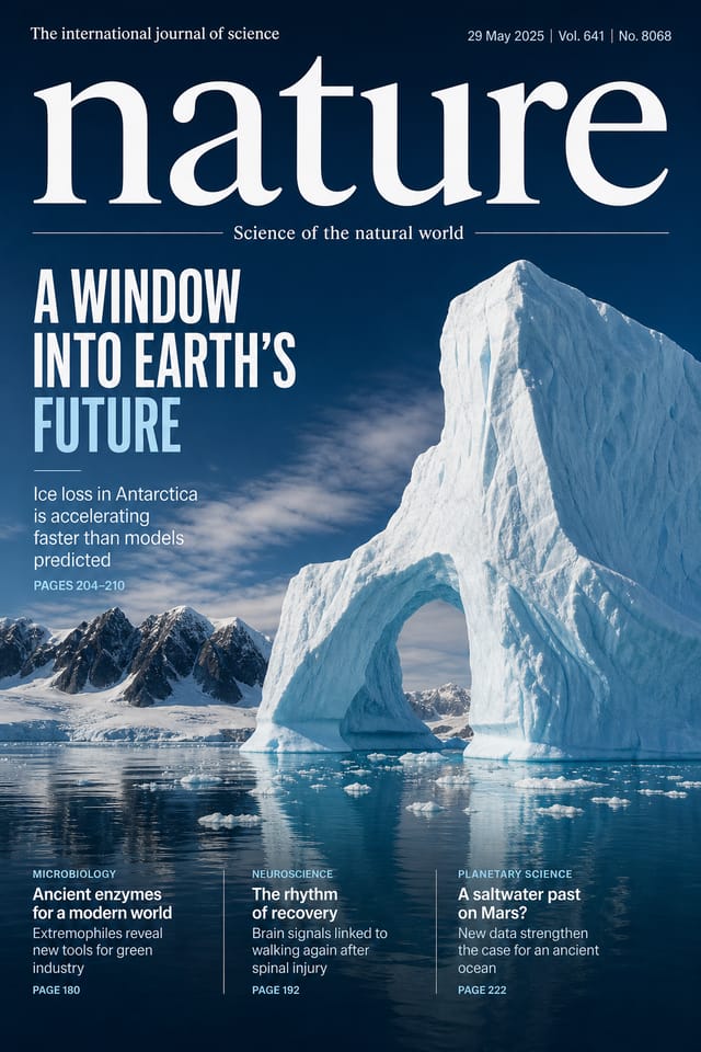 Nature Magazine Cover — corporate style magazine cover