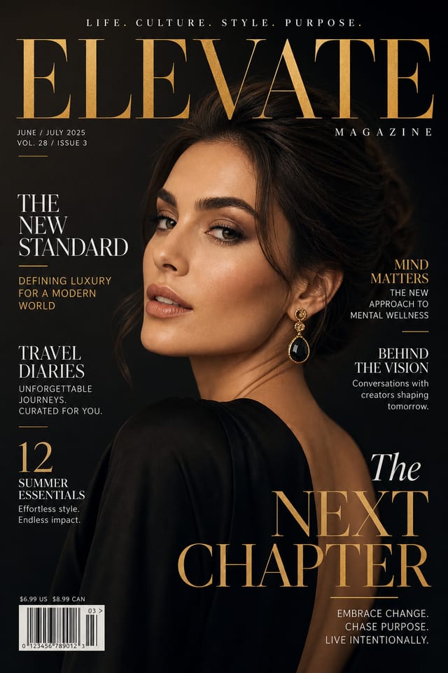 Magazine Cover — elegant style magazine cover