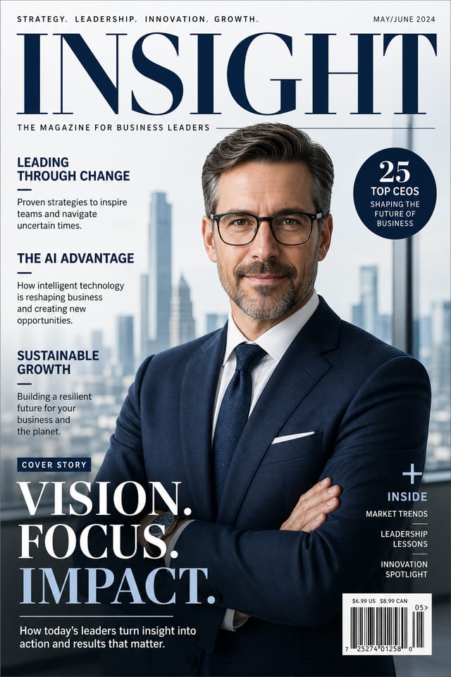 Magazine Cover — corporate style magazine cover