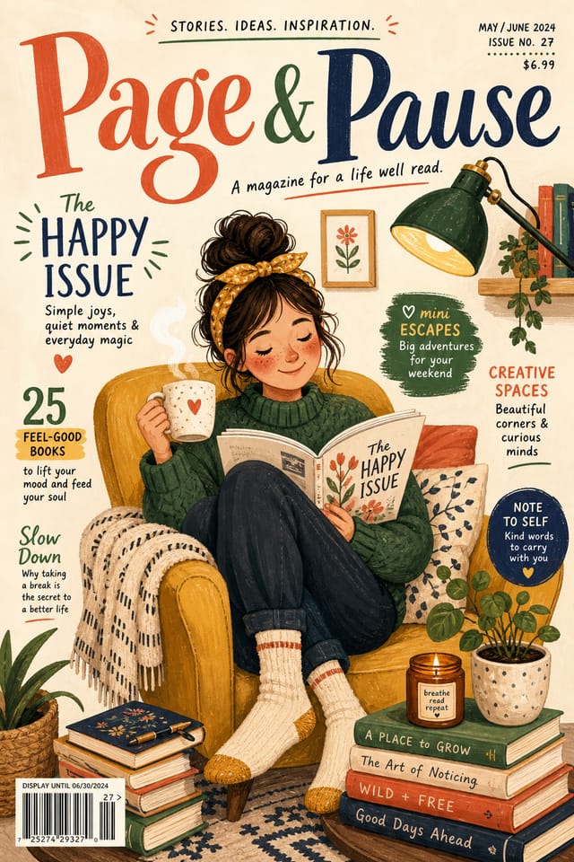 Magazine Cover — illustration style magazine cover