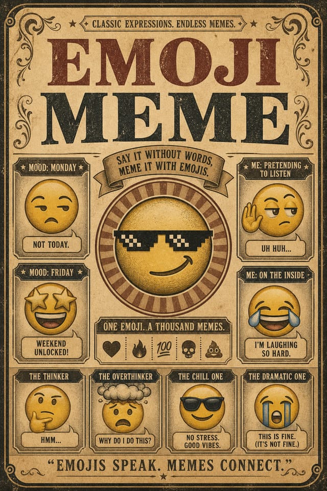 Emoji Meme — vintage style meme
