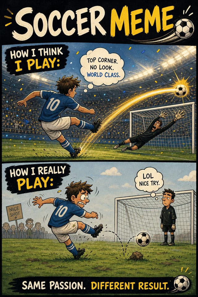 Soccer Meme — illustration style meme