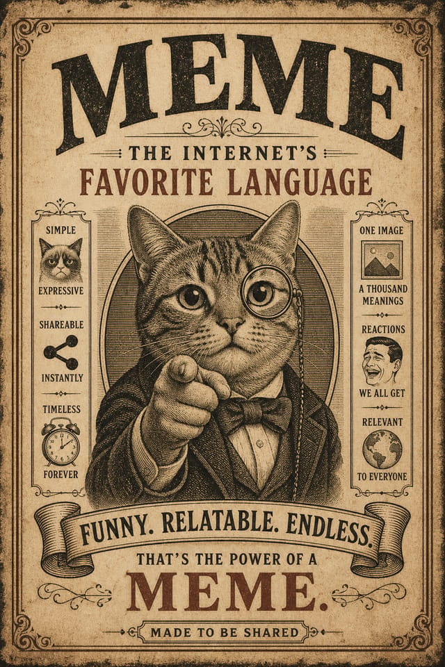 Meme — vintage style meme