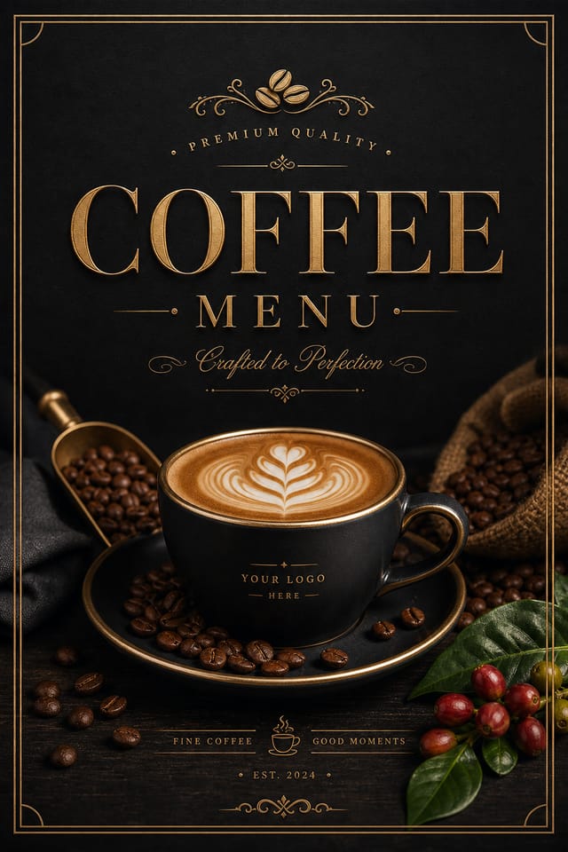 Coffee Menu — elegant style menu cover