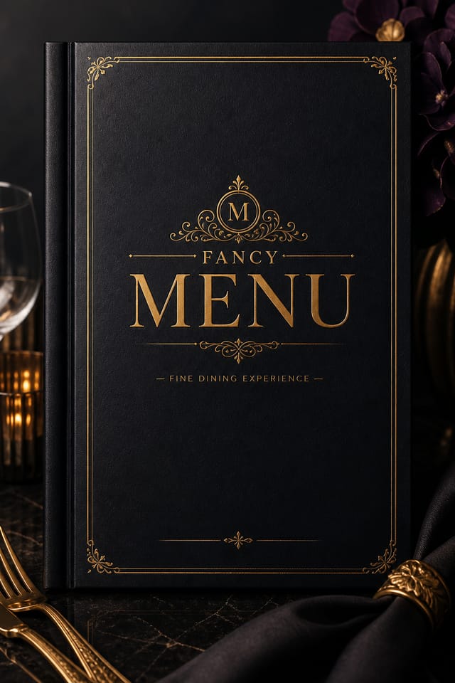Fancy Menu — elegant style menu cover