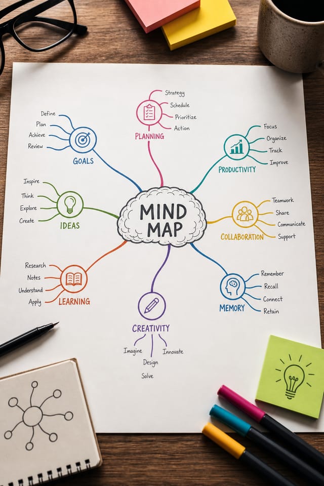 Mind Map — photo-realistic style mind map