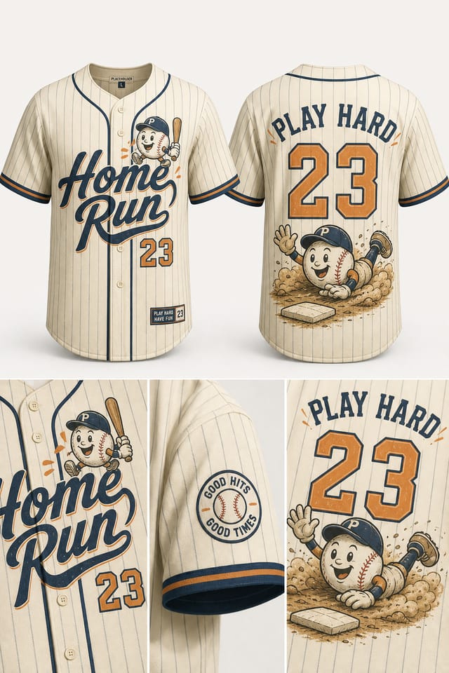 Baseball Jersey Mockup — illustration style product mockup