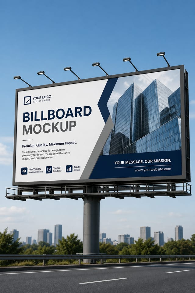 Billboard Mockup — corporate style product mockup