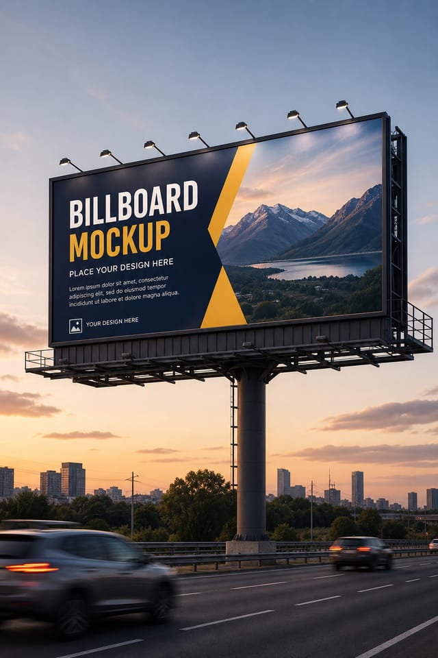 Billboard Mockup — photo-realistic style product mockup