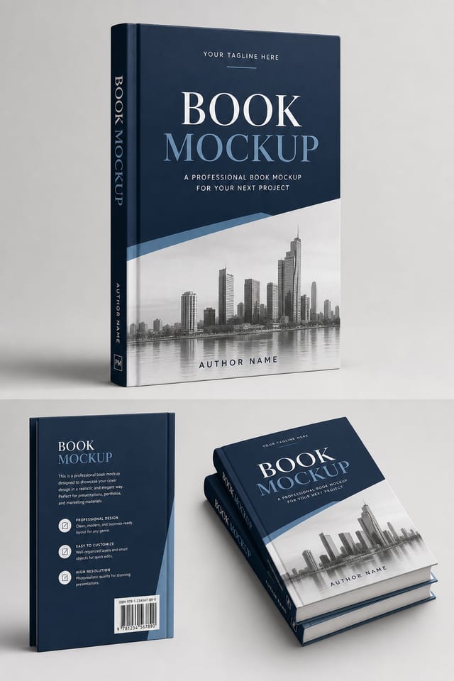 Book Mockup — corporate style product mockup