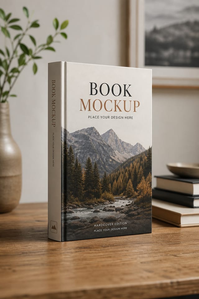 Book Mockup — photo-realistic style product mockup