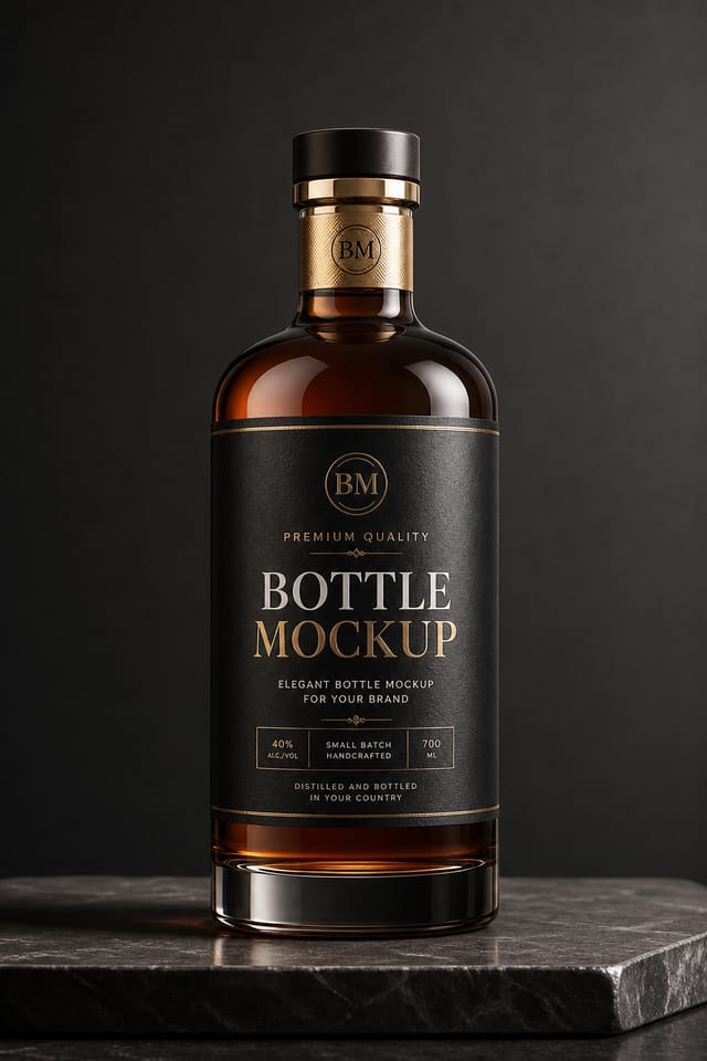 Bottle Mockup — elegant style product mockup