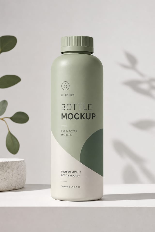 Bottle Mockup — modern style product mockup